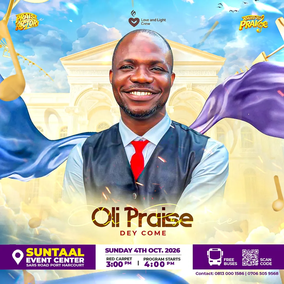 Oli Praise — confirmed as Music Minister at Praise Factory 2026, Raised to Praise