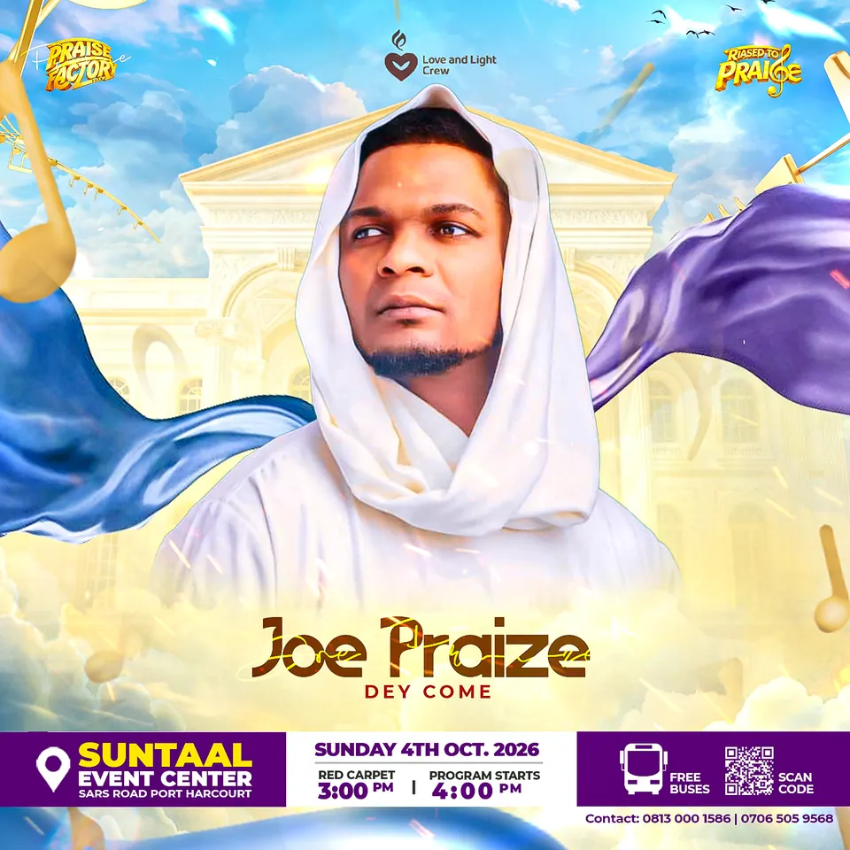 Joe Praize — confirmed as Music Minister at Praise Factory 2026, Raised to Praise