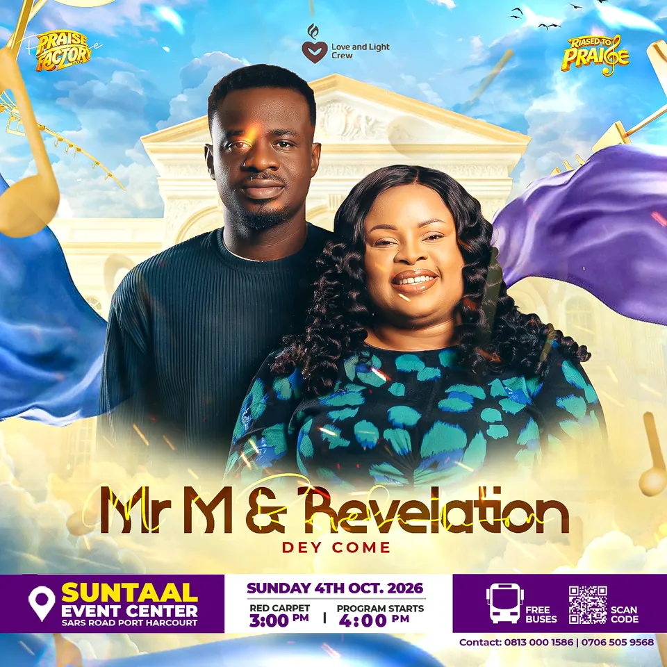 Mr M & Revelation — confirmed as Music Ministers at Praise Factory 2026, Raised to Praise